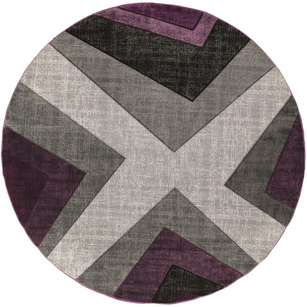 Manmade 7 ft. 10 in. Bristol Zine Plum Round Rug MA3089787 - main